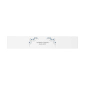 Dusty Blue Floral Wedding Uitnodigingen Wikkel (Vlak)