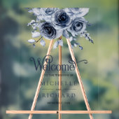 Dusty Blue Floral Wedding Welcome (Neutre)
