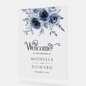 Dusty Blue Floral Wedding Welcome (Angle)