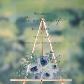 Dusty Blue Floral Wedding Welcome  (Neutre)
