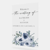 Dusty Blue Floral Wedding Welcome  (Angle)