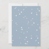 Dusty Blue Floral Wedding White Blossom Kaart (Achterkant)