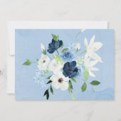 Dusty Blue Florals ben je mijn Bridesmaid Kaart (Achterkant)