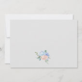 Dusty Blue Florals | Gray 3 Foto-collage Save The Date (Achterkant)