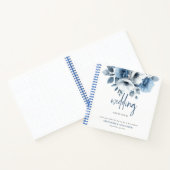 Dusty Blue Florals Mariage Livre d'invité (Intérieur)