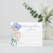 Dusty Blue Florals Marriage Advice Kaarten (Staand voorkant)