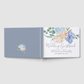 Dusty Blue Florals Wedding Gastenboek (Volledig)