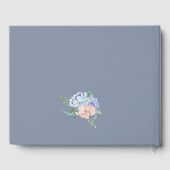 Dusty Blue Florals Wedding Gastenboek (Achterkant)