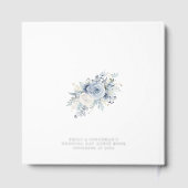 Dusty Blue Florals Wedding Gastenboek (Achterkant)