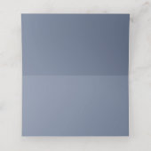 Dusty Blue Flourish Reception Place Card (Binnenkant ongevouwen)