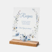 Dusty Blue flower Laissez vos recettes Douche nupt (Angle)