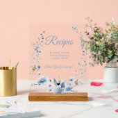 Dusty Blue flower Laissez vos recettes Douche nupt (Mariage)