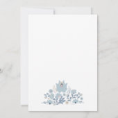 Dusty Blue Folk Floral Wedding Invitation (Dos)