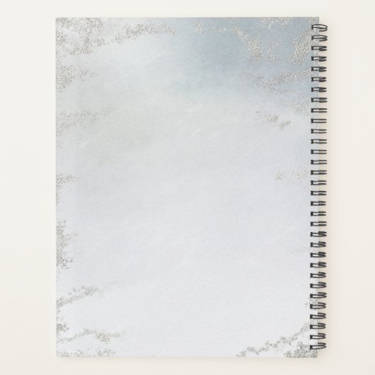 Dusty Blue Frosted Silver Enregistrer le Mariage d (Dos)