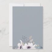 Dusty Blue Garden Floral Bridal Shower Invitation (Dos)