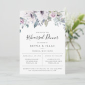 Dusty Blue Garden Floral Rehearsal Dinner Aankondiging (Staand voorkant)