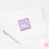 Dusty Blue Glitter Marsala Dank Sweet 16th Vierkante Sticker (Envelop)