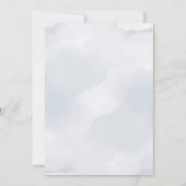 Dusty Blue & Gold Beach Coral repesal Dinner Kaart (Achterkant)