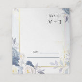 Dusty Blue Gold Floral Wedding (Buitenkant ongevouwen)