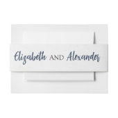 Dusty Blue Gold Floral Wedding Uitnodigingen Wikkel (Voorkant Voorbeeld)