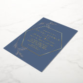 Dusty Blue Gold Foil Bridal Shower Invitation (Rotation)