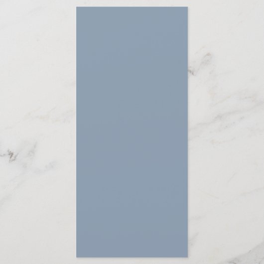 Dusty Blue Gray Modern Minimalist Wedding Menu (Achterkant)