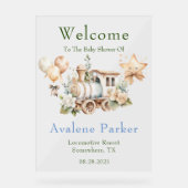 Dusty Blue Green Train Boy Douche Affiche de bienv (Recto)