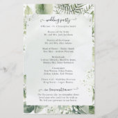 Dusty Blue Greenery Eucalyptus Programme de mariag (Dos)