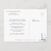 Dusty blue greenery foto verandert de datum briefkaart (Achterkant)