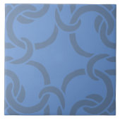 Dusty Blue Grey Celtic Knot Seamless Pattern Tile Tegeltje (Voorkant)