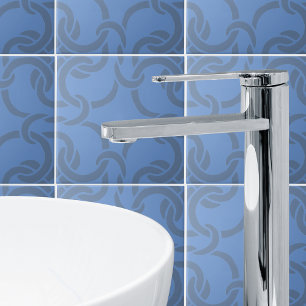 Dusty Blue Grey Celtic Knot Seamless Pattern Tile Tegeltje