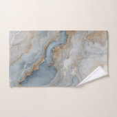 Dusty Blue Grey Tan Beige Abstract Bad Handdoek (Handdoek)