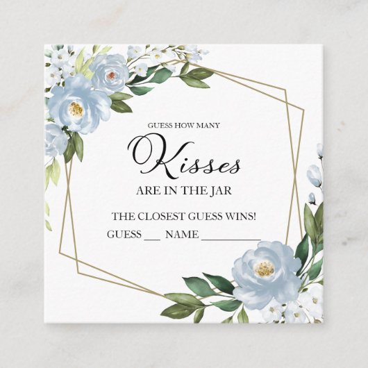 Dusty Blue Guise géométrique Combien de cartes de (Devant)