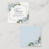 Dusty Blue Guise géométrique Combien de cartes de (Devant / Derrière)