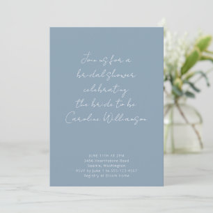 Dusty Blue Handwriting Script Custom Vrijgezellenf Kaart