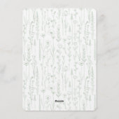 Dusty Blue Hello Baby Wildflower Invitation (Dos)