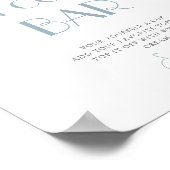 DUSTY Blue Hydrangea Baby shower Hot Cocoa Bar Poster (Hoek)