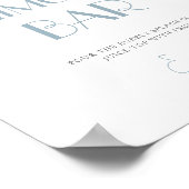 DUSTY Blue Hydrangea Baby shower Mimosa Bar Poster (Hoek)