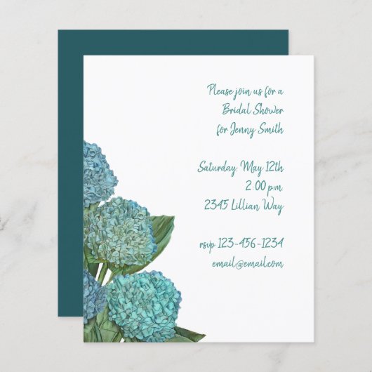 Dusty Blue Hydrangea Bouquet (Voorkant / Achterkant)