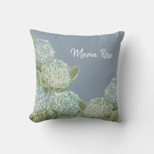 Dusty Blue Hydrangea Bouquet Kussen