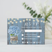 Dusty Blue Hydrangea Jar String Lights RSVP (Staand voorkant)