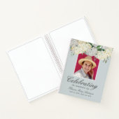 Dusty Blue Hydrangea Memorial Funeral Livre d'or (Intérieur)