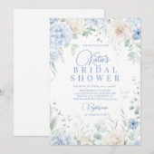 Dusty Blue Hydrangeas Vrijgezellenfeest Kaart (Voorkant / Achterkant)