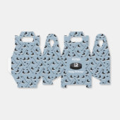 Dusty Blue Ice Hockey Stick, Schaatsen Puck Verjaa Bedankdoosjes (Uitgevouwen)