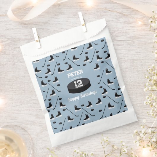 Dusty Blue Ice Hockey Stick, Schaatsen Puck Verjaa Bedankzakje (Geknipt)