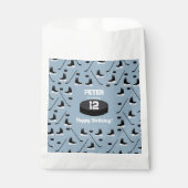 Dusty Blue Ice Hockey Stick, Schaatsen Puck Verjaa Bedankzakje (Voorkant)