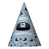 Dusty Blue Ice Hockey Stick, Schaatsen Puck Verjaa Feesthoedjes (Voorkant)