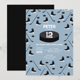 Dusty Blue Ice Hockey Stick, Schaatsen Puck Verjaa Kaart