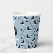 Dusty Blue Ice Hockey Stick, Schaatsen Puck Verjaa Papieren Bekers (Achterkant)