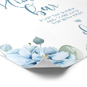 Dusty Blue iets blauw mimosa bar Poster (Hoek)